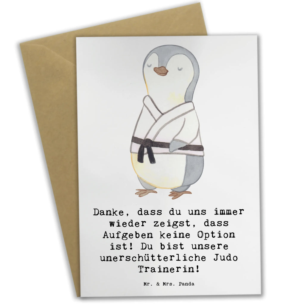 Grußkarte Unerschütterliche Judo Trainerin Grußkarte, Klappkarte, Einladungskarte, Glückwunschkarte, Hochzeitskarte, Geburtstagskarte, Karte, Ansichtskarten, Geschenk, Sport, Sportart, Hobby, Schenken, Danke, Dankeschön, Auszeichnung, Gewinn, Sportler