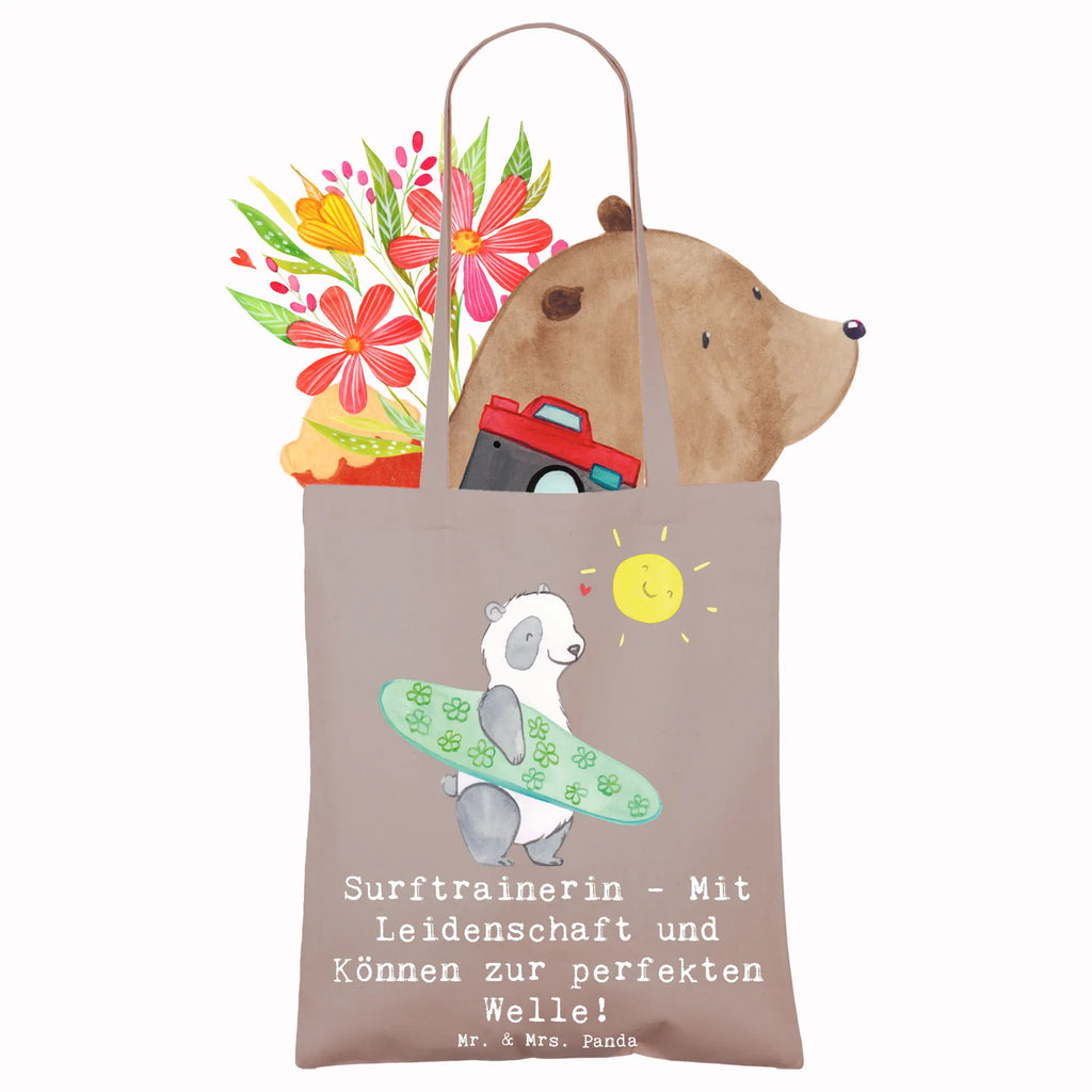 Tragetasche Surfen Trainerin Beuteltasche, Beutel, Einkaufstasche, Jutebeutel, Stoffbeutel, Tasche, Shopper, Umhängetasche, Strandtasche, Schultertasche, Stofftasche, Tragetasche, Badetasche, Jutetasche, Einkaufstüte, Laptoptasche, Geschenk, Sport, Sportart, Hobby, Schenken, Danke, Dankeschön, Auszeichnung, Gewinn, Sportler