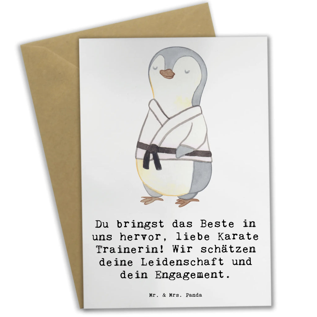 Grußkarte Karate Trainerin Grußkarte, Klappkarte, Einladungskarte, Glückwunschkarte, Hochzeitskarte, Geburtstagskarte, Karte, Ansichtskarten, Geschenk, Sport, Sportart, Hobby, Schenken, Danke, Dankeschön, Auszeichnung, Gewinn, Sportler