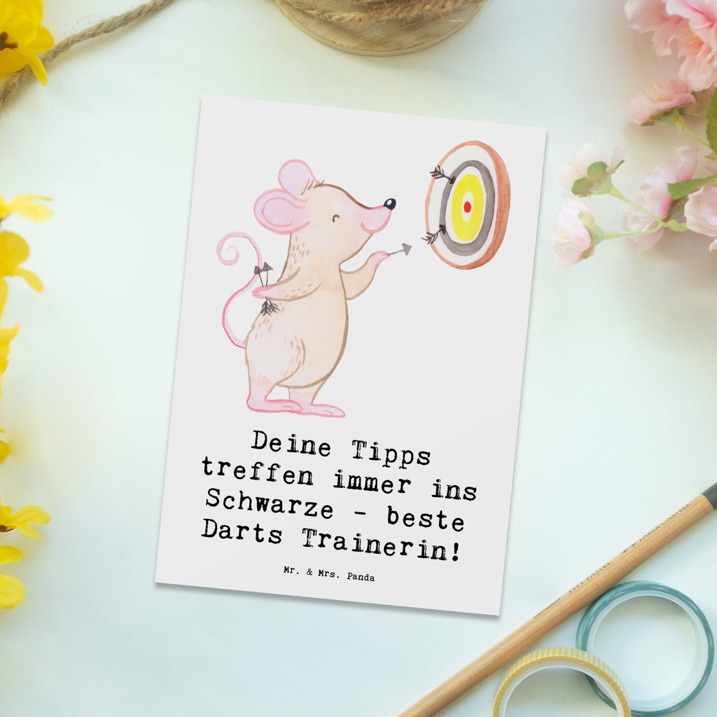 Postkarte Beste Darts Trainerin Postkarte, Karte, Geschenkkarte, Grußkarte, Einladung, Ansichtskarte, Geburtstagskarte, Einladungskarte, Dankeskarte, Ansichtskarten, Einladung Geburtstag, Einladungskarten Geburtstag, Geschenk, Sport, Sportart, Hobby, Schenken, Danke, Dankeschön, Auszeichnung, Gewinn, Sportler