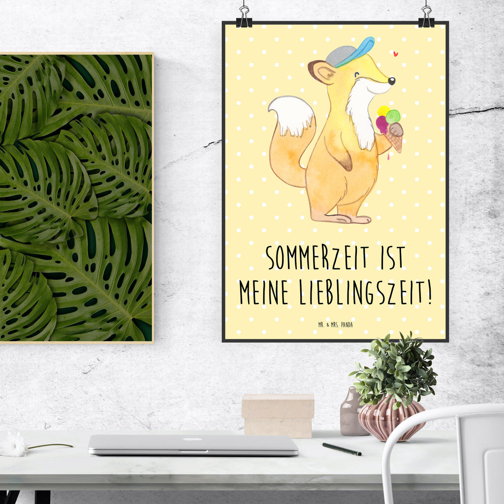 Poster Sommer Freude Poster, Wandposter, Bild, Wanddeko, Küchenposter, Kinderposter, Wanddeko Bild, Raumdekoration, Wanddekoration, Handgemaltes Poster, Mr. & Mrs. Panda Poster, Designposter, Kunstdruck, Posterdruck, Sommer, Sommermotive, Urlaubsmotive, Produkte für Urlauber, Sommer Produkte