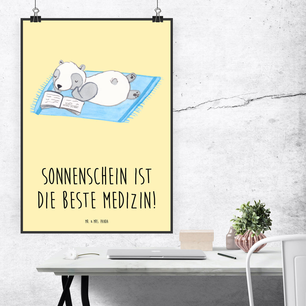 Poster Sommer Sonnenschein Poster, Wandposter, Bild, Wanddeko, Küchenposter, Kinderposter, Wanddeko Bild, Raumdekoration, Wanddekoration, Handgemaltes Poster, Mr. & Mrs. Panda Poster, Designposter, Kunstdruck, Posterdruck, Sommer, Sommermotive, Urlaubsmotive, Produkte für Urlauber, Sommer Produkte