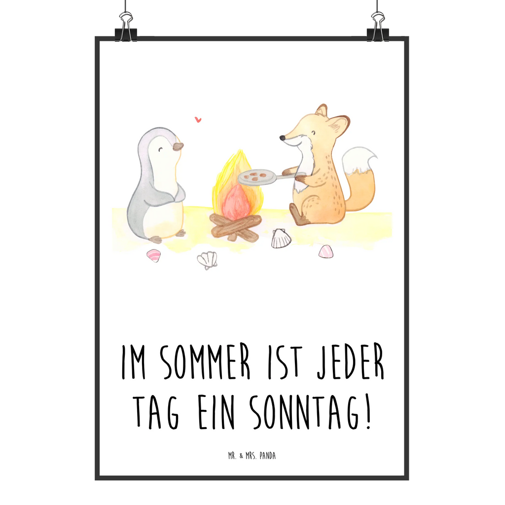 Poster Sommer Sonntag Poster, Wandposter, Bild, Wanddeko, Küchenposter, Kinderposter, Wanddeko Bild, Raumdekoration, Wanddekoration, Handgemaltes Poster, Mr. & Mrs. Panda Poster, Designposter, Kunstdruck, Posterdruck, Sommer, Sommermotive, Urlaubsmotive, Produkte für Urlauber, Sommer Produkte