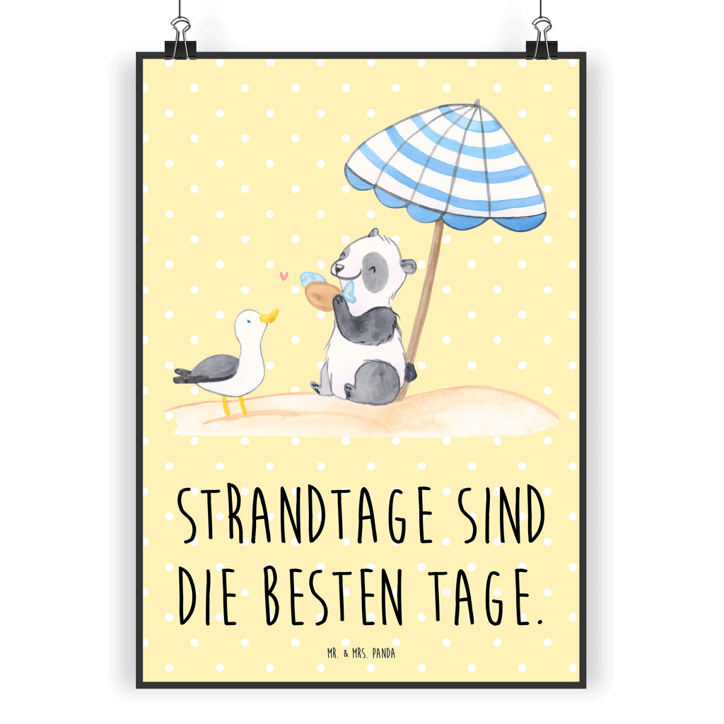 Poster Sommer Strandtage Poster, Wandposter, Bild, Wanddeko, Küchenposter, Kinderposter, Wanddeko Bild, Raumdekoration, Wanddekoration, Handgemaltes Poster, Mr. & Mrs. Panda Poster, Designposter, Kunstdruck, Posterdruck, Sommer, Sommermotive, Urlaubsmotive, Produkte für Urlauber, Sommer Produkte