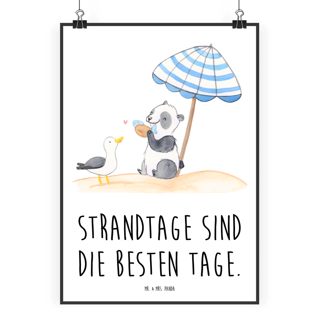 Poster Sommer Strandtage Poster, Wandposter, Bild, Wanddeko, Küchenposter, Kinderposter, Wanddeko Bild, Raumdekoration, Wanddekoration, Handgemaltes Poster, Mr. & Mrs. Panda Poster, Designposter, Kunstdruck, Posterdruck, Sommer, Sommermotive, Urlaubsmotive, Produkte für Urlauber, Sommer Produkte