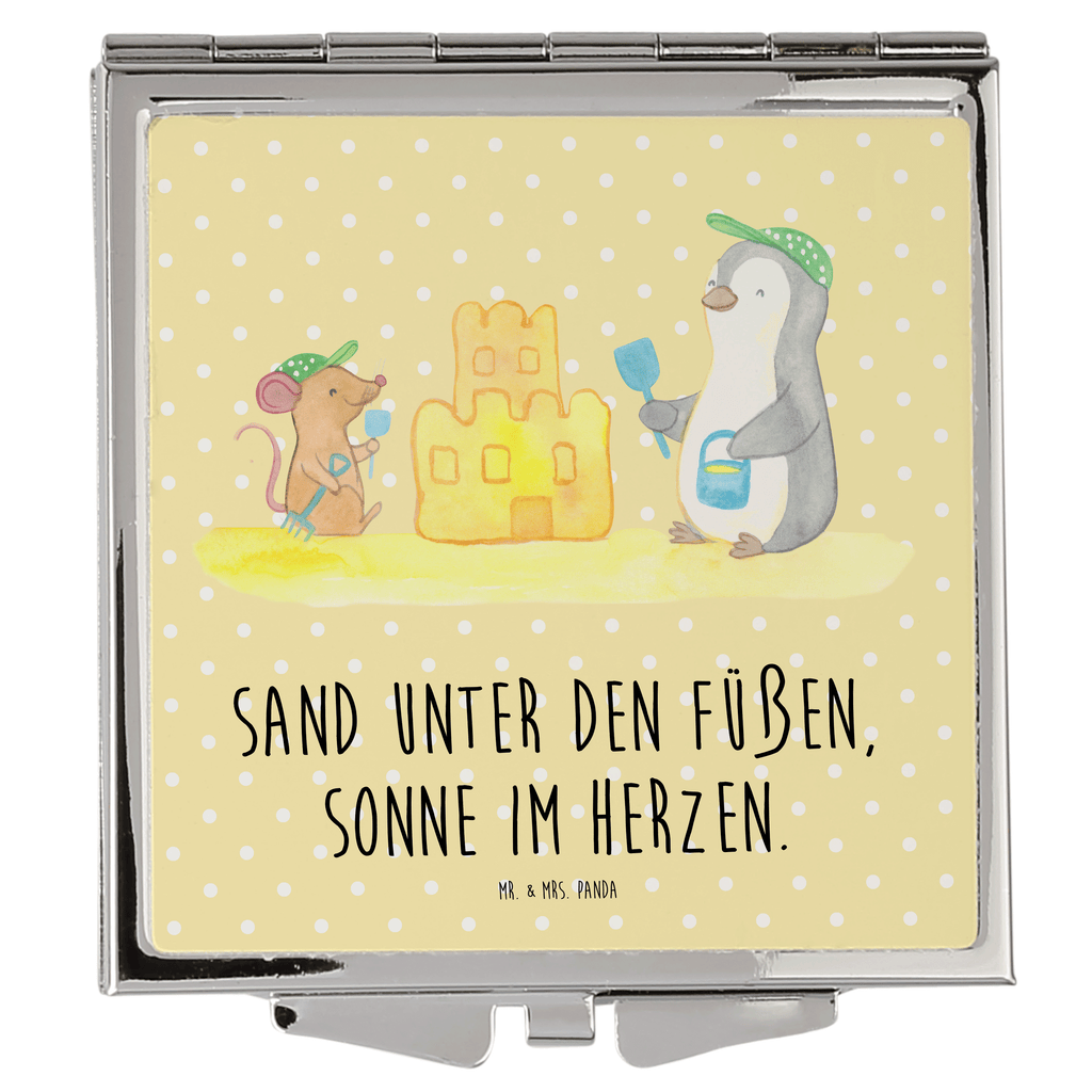 Handtaschenspiegel quadratisch Sommer Meer Strand