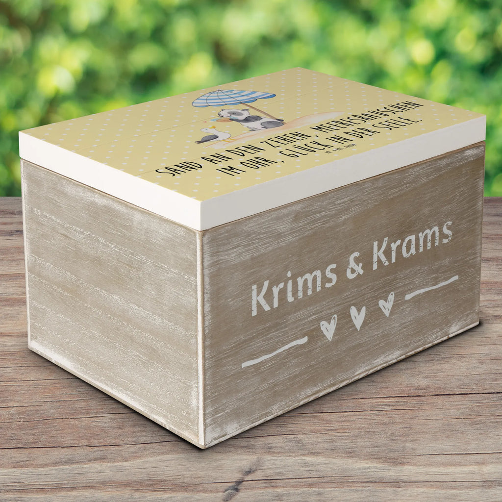 Holzkiste Sommer Meer Glück Holzkiste, Kiste, Schatzkiste, Truhe, Schatulle, XXL, Erinnerungsbox, Erinnerungskiste, Dekokiste, Aufbewahrungsbox, Geschenkbox, Geschenkdose, Sommer, Sommermotive, Urlaubsmotive, Produkte für Urlauber, Sommer Produkte