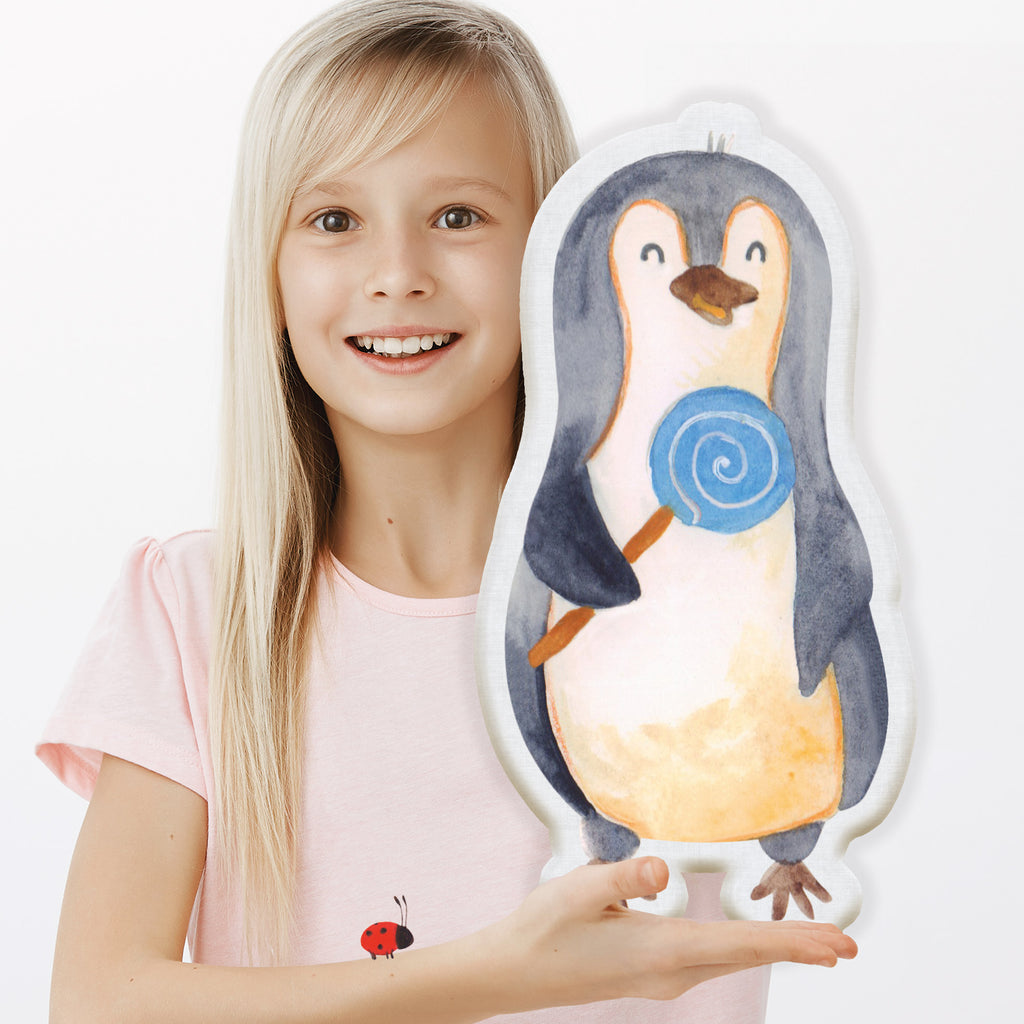 Personalisiertes Tierkissen Pinguin Lolli Personalisiertes Tierkissen, Pinguin, Pinguine, Lolli, Süßigkeiten, Blödsinn, Spruch, Rebell, Gauner, Ganove, Rabauke