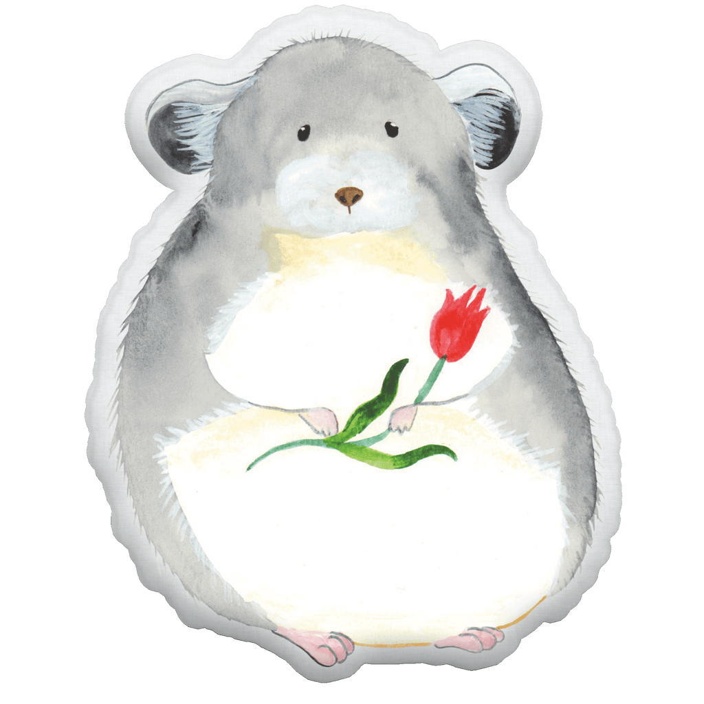 Kissen Kuscheltier Chinchilla Blume Tierkissen, Kuscheltier, Plüschtier, Tiermotive, Gute Laune, lustige Sprüche, Tiere, Chinchilla, Chinchillas, Liebeskummer, Kummer, Depressionen, traurig sein, Chaos, Glücklichsein, Büro, Büroalltag