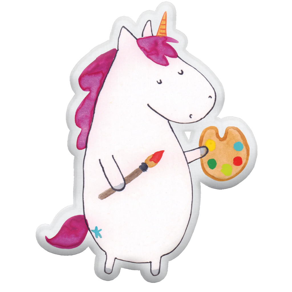 Tierkissen Einhorn Künstler Tierkissen, Einhorn, Einhörner, Einhorn Deko, Pegasus, Unicorn, Englisch, Künstler, Artist, Malen, Zeichnen, Welt, Farbe, Stift, Pinsel, Geschenk, Maler