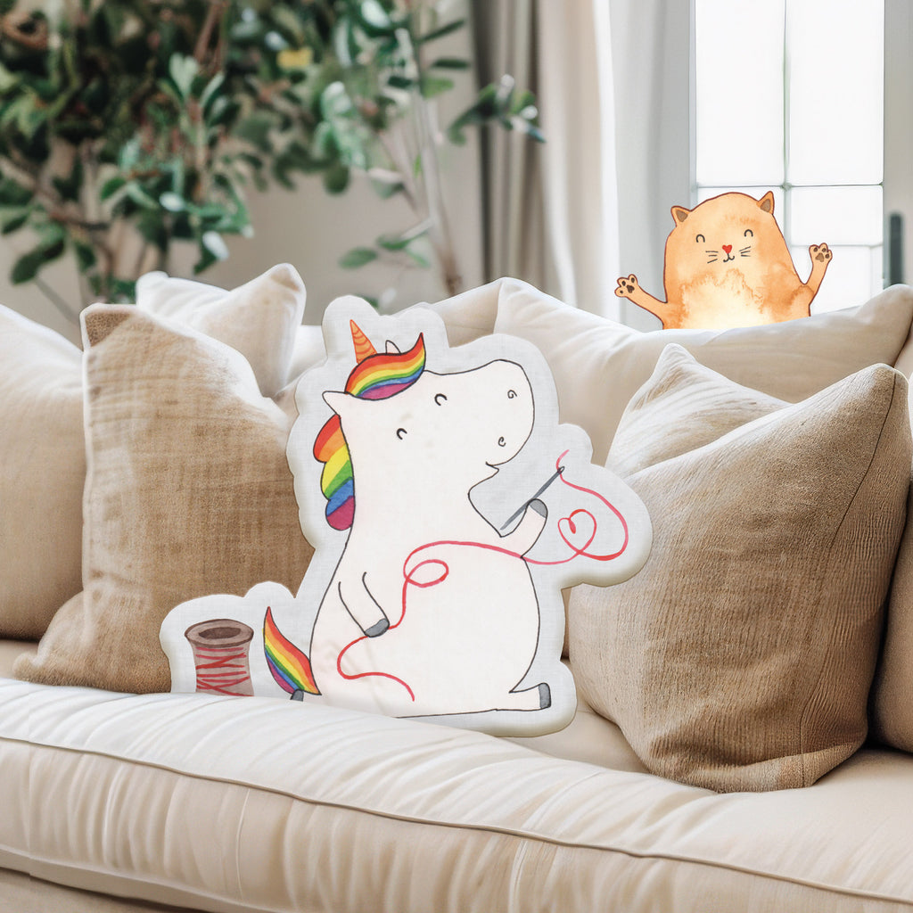 Tierkissen Einhorn Näherin Tierkissen, Kuscheltier, Plüschtier, Einhorn, Einhörner, Einhorn Deko, Pegasus, Unicorn, Näherin, nähen, Mädchen, Freundin, Häkeln, Stricken, basteln, Nähzimmer