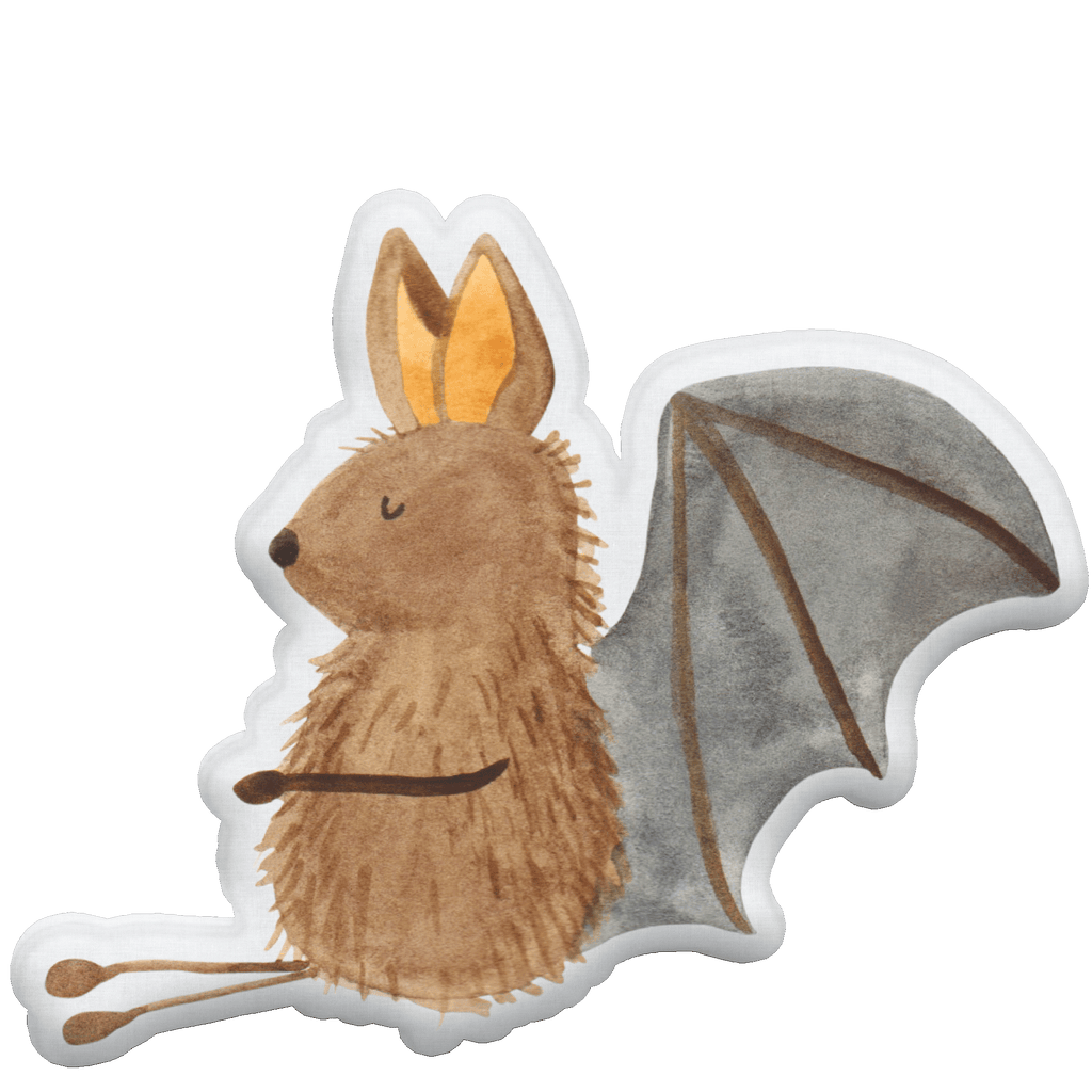 Kissen Kuscheltier Fledermaus Sitzen Tierkissen, Kuscheltier, Plüschtier, Tiermotive, Gute Laune, lustige Sprüche, Tiere, Fledermaus, Fledermäuse, Motivation, entspannen