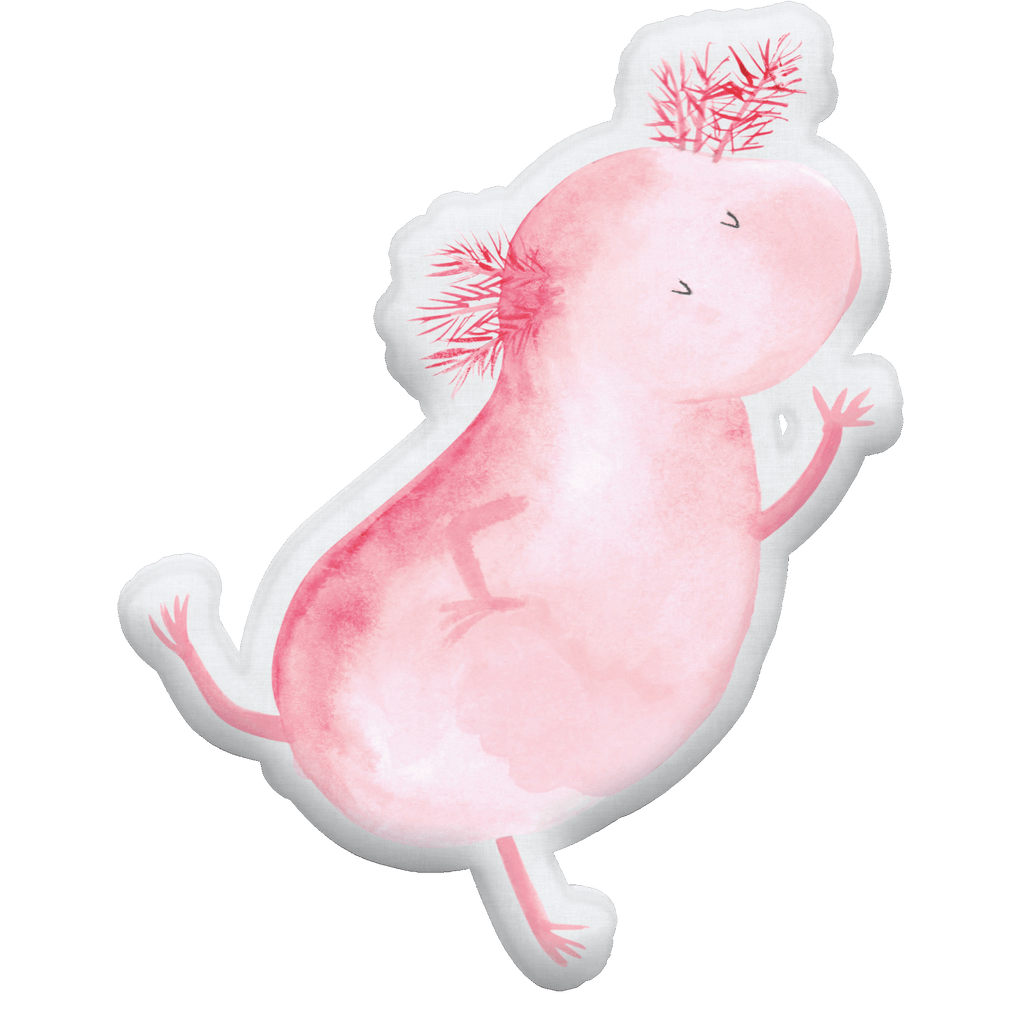 Kissen Kuscheltier Axolotl Tanzen Tierkissen, Kuscheltier, Plüschtier, Axolotl, Molch, Axolot, Schwanzlurch, Lurch, Lurche, Dachschaden, Sterne, verrückt, Freundin, beste Freundin