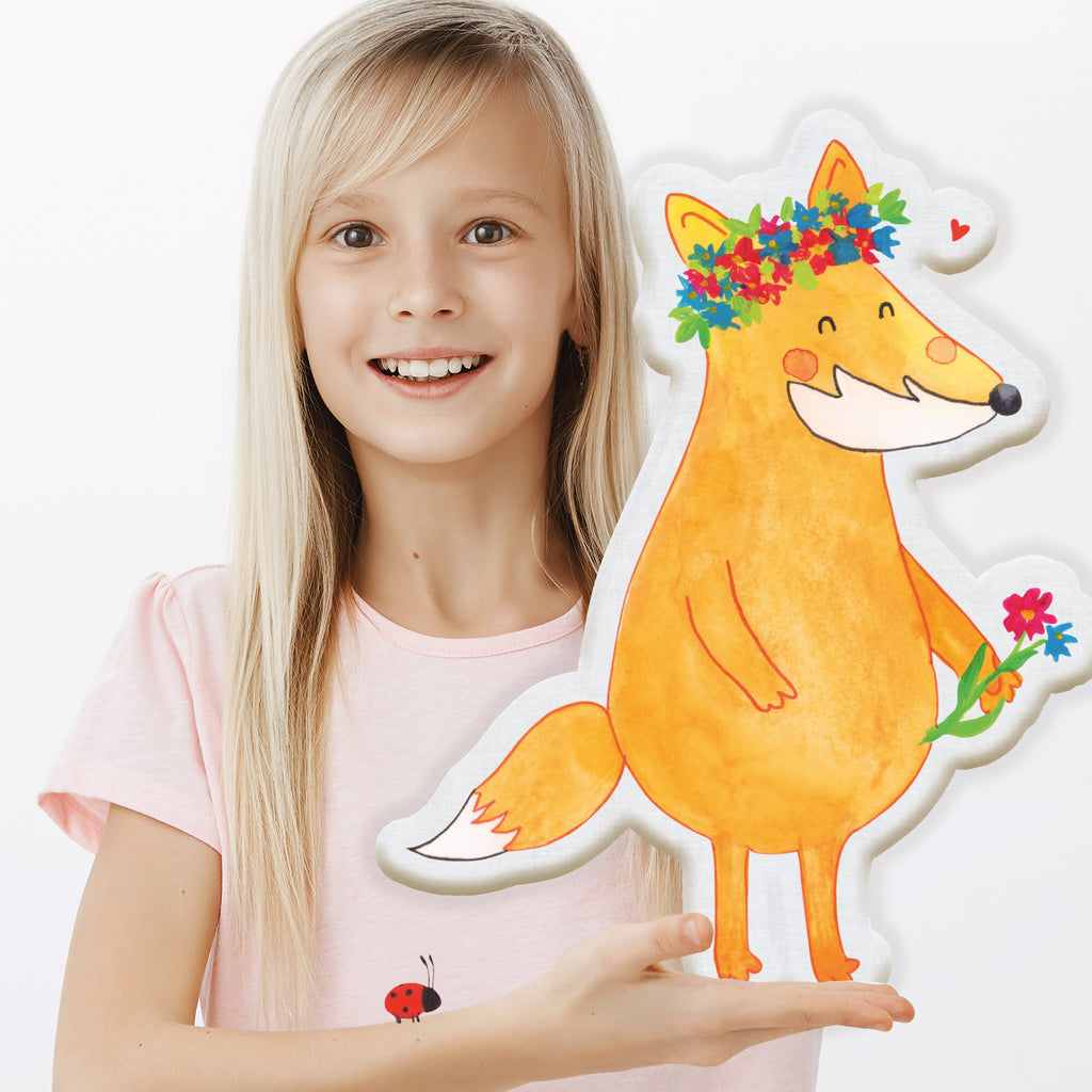 Kissen Kuscheltier Fuchs Blumen Tierkissen, Fuchs, Füchse, Fox, Liebe, Freundin, Fuchsmädchen, Blumenmädchen, Freundinnen, Liebesbeweis, Blume, Blumen, Motivation, Freude, ich, mich, Selbstliebe