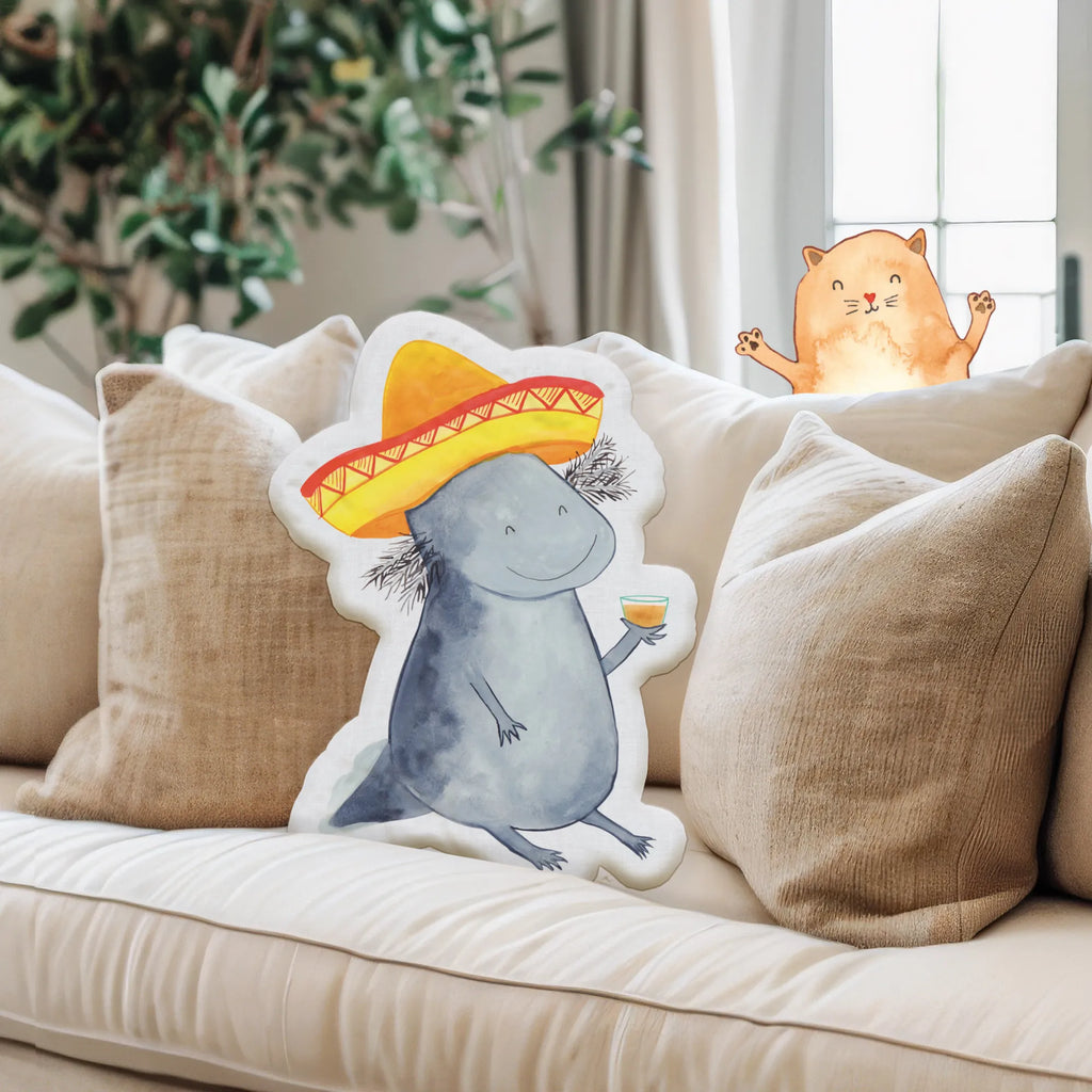 Animal Pillow axolotl tequila Tierkissen, Kuscheltier, Plüschtier, Tier, Stofftier, Axolotl, Molch, Mexico, Mexiko, Sombrero, Zitrone, Tequila, Motivation, Spruch, Schwanzlurch, Lurch, Lurche, Axolot, Feuerdrache, Feuersalamander