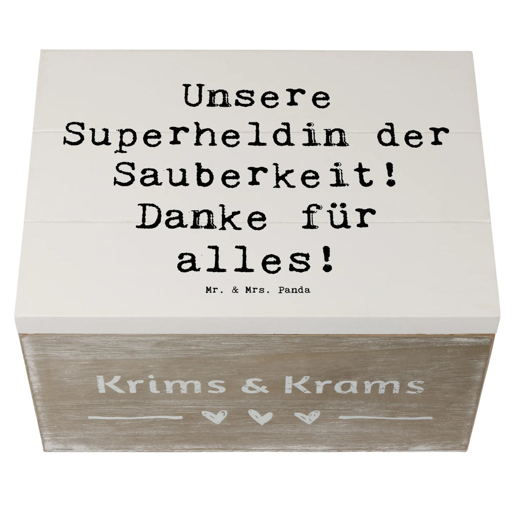 Holzkiste Spruch Putzfrau Superheldin Holzkiste, Kiste, Schatzkiste, Truhe, Schatulle, XXL, Erinnerungsbox, Erinnerungskiste, Dekokiste, Aufbewahrungsbox, Geschenkbox, Geschenkdose