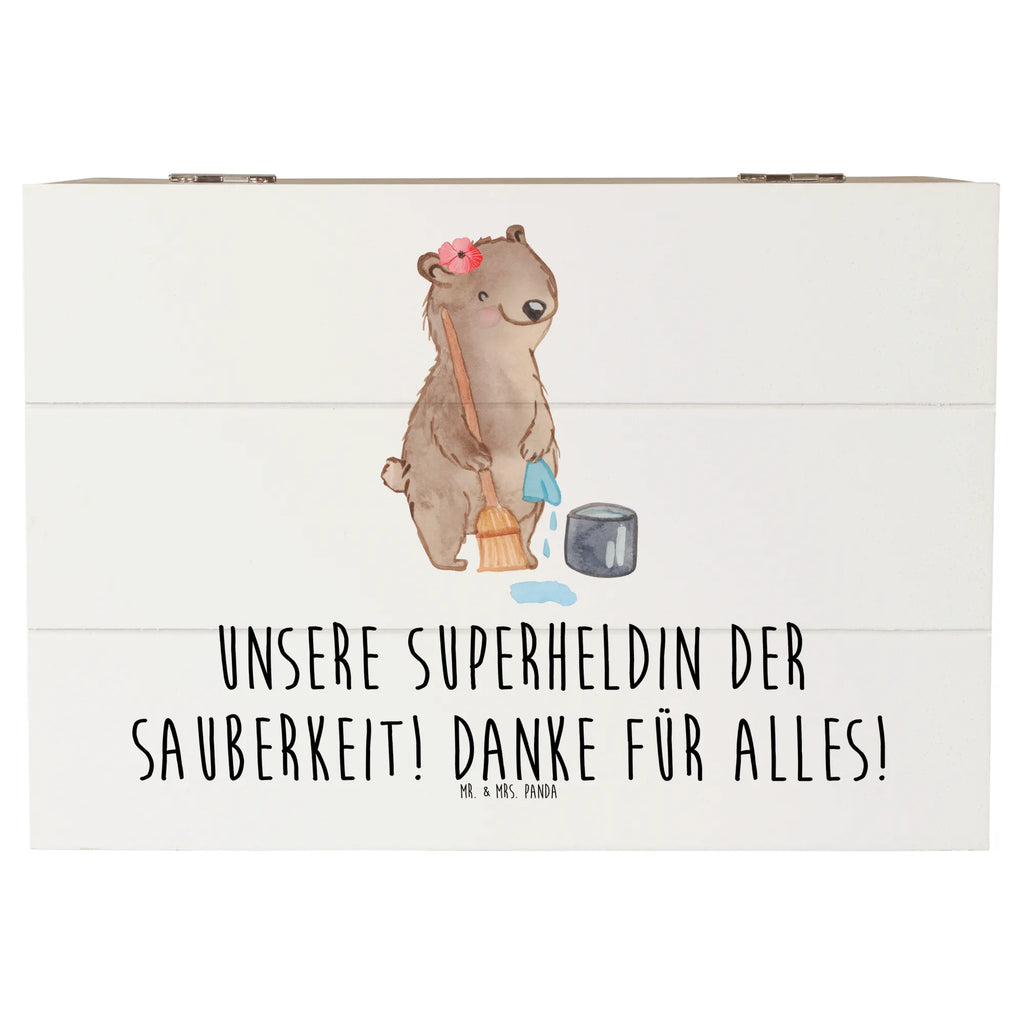 Holzkiste Putzfrau Superheldin Holzkiste, Kiste, Schatzkiste, Truhe, Schatulle, XXL, Erinnerungsbox, Erinnerungskiste, Dekokiste, Aufbewahrungsbox, Geschenkbox, Geschenkdose