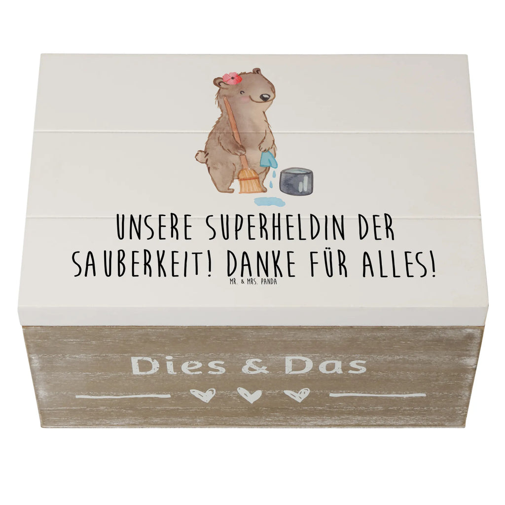 Holzkiste Putzfrau Superheldin Holzkiste, Kiste, Schatzkiste, Truhe, Schatulle, XXL, Erinnerungsbox, Erinnerungskiste, Dekokiste, Aufbewahrungsbox, Geschenkbox, Geschenkdose