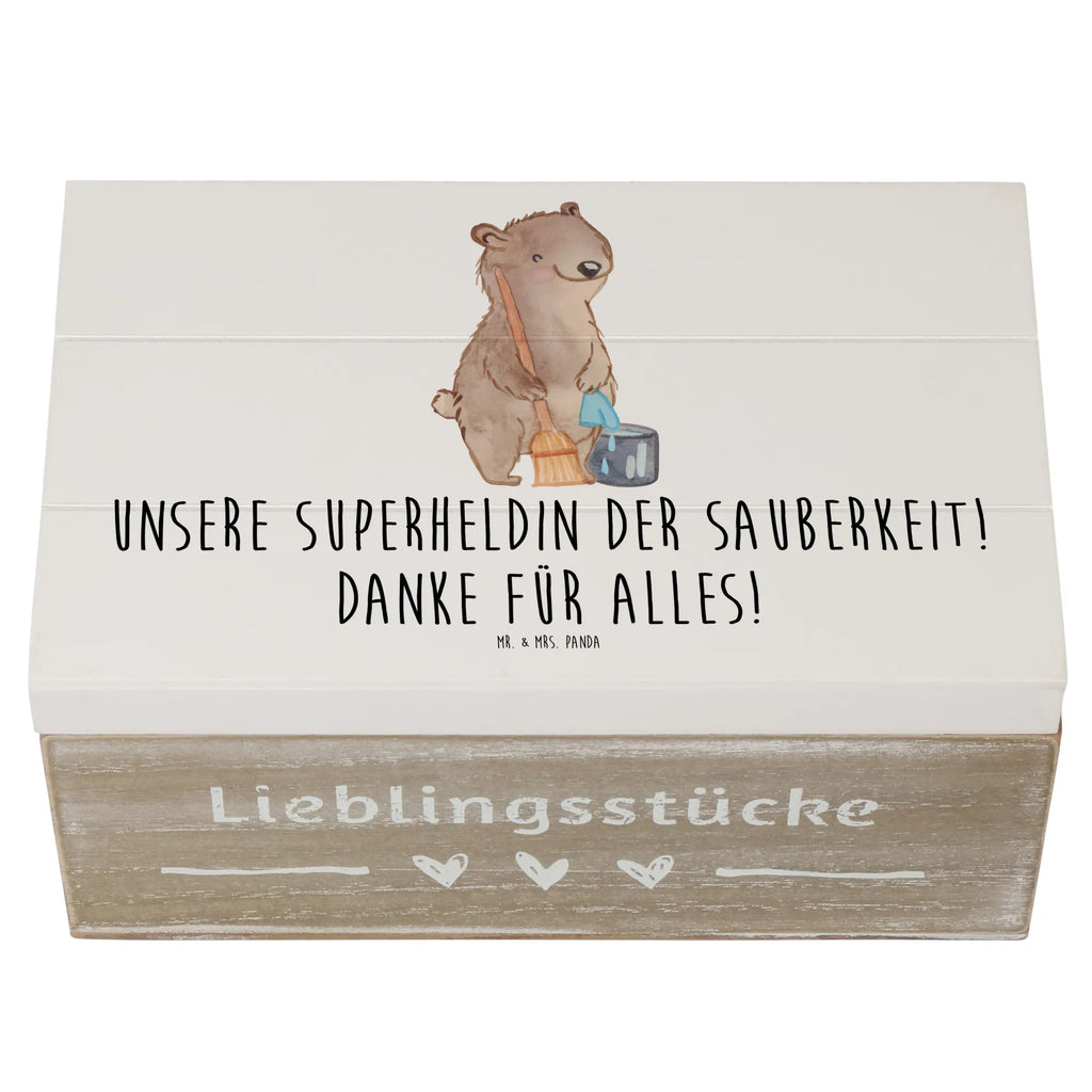 Holzkiste Putzfrau Superheldin Holzkiste, Kiste, Schatzkiste, Truhe, Schatulle, XXL, Erinnerungsbox, Erinnerungskiste, Dekokiste, Aufbewahrungsbox, Geschenkbox, Geschenkdose