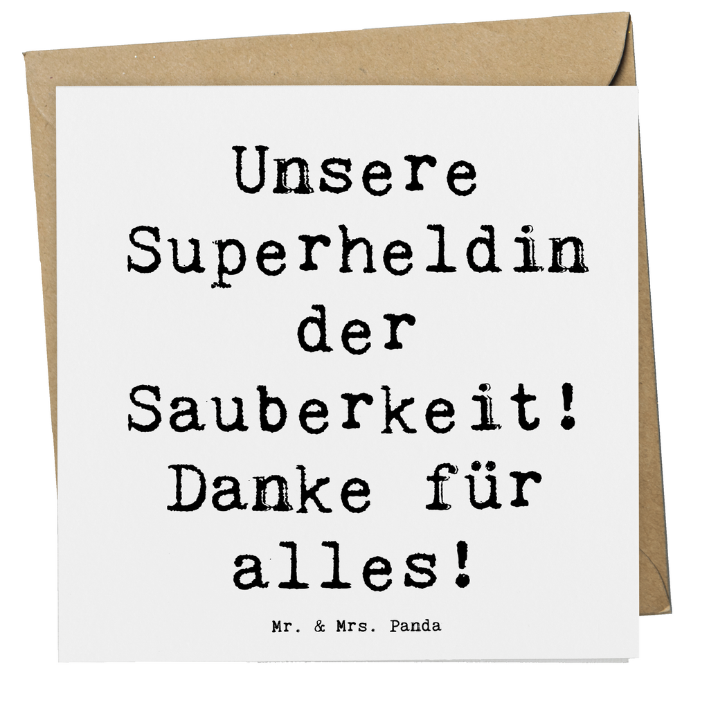 Deluxe Karte Unsere Superheldin der Sauberkeit! Danke für alles! Karte, Grußkarte, Klappkarte, Einladungskarte, Glückwunschkarte, Hochzeitskarte, Geburtstagskarte, Hochwertige Grußkarte, Hochwertige Klappkarte