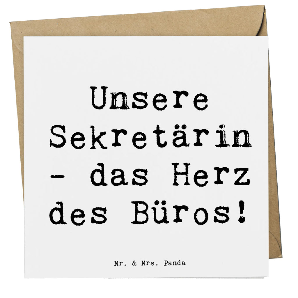 Deluxe Karte Spruch Sekretärin Herz Karte, Grußkarte, Klappkarte, Einladungskarte, Glückwunschkarte, Hochzeitskarte, Geburtstagskarte, Hochwertige Grußkarte, Hochwertige Klappkarte