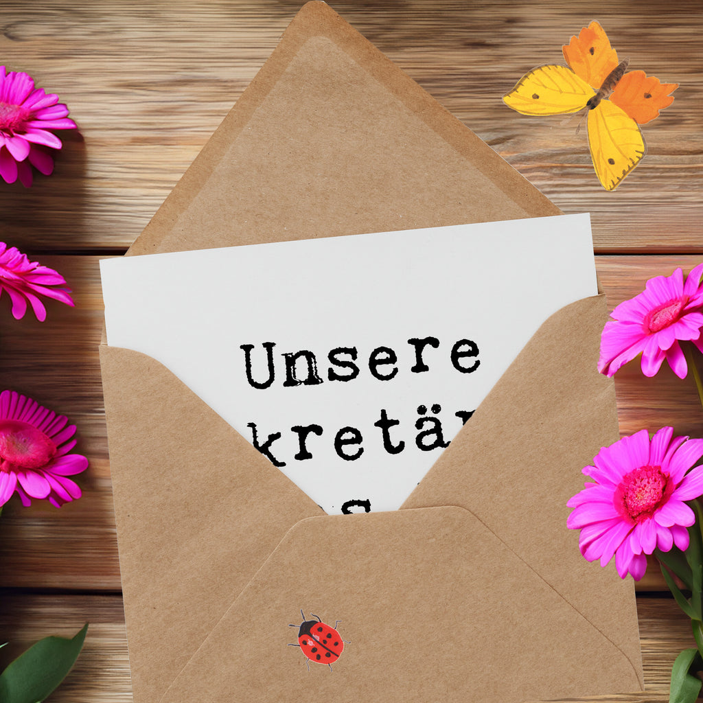 Deluxe Karte Spruch Sekretärin Herz Karte, Grußkarte, Klappkarte, Einladungskarte, Glückwunschkarte, Hochzeitskarte, Geburtstagskarte, Hochwertige Grußkarte, Hochwertige Klappkarte