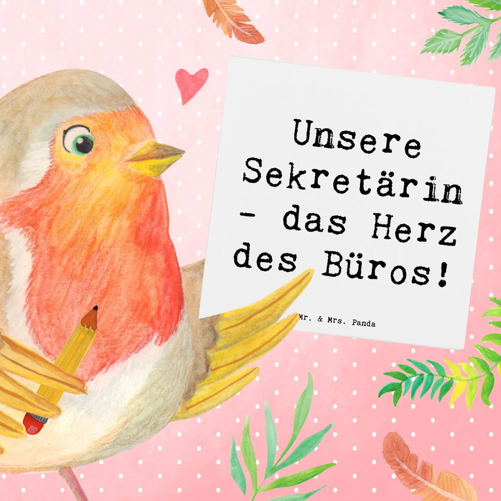 Deluxe Karte Spruch Sekretärin Herz Karte, Grußkarte, Klappkarte, Einladungskarte, Glückwunschkarte, Hochzeitskarte, Geburtstagskarte, Hochwertige Grußkarte, Hochwertige Klappkarte