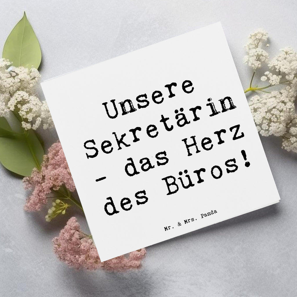 Deluxe Karte Spruch Sekretärin Herz Karte, Grußkarte, Klappkarte, Einladungskarte, Glückwunschkarte, Hochzeitskarte, Geburtstagskarte, Hochwertige Grußkarte, Hochwertige Klappkarte