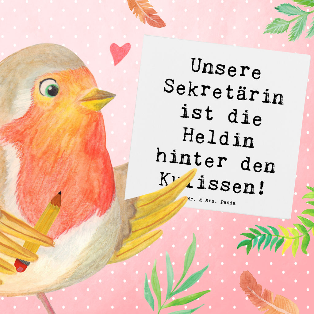 Deluxe Karte Unsere Sekretärin ist die Heldin hinter den Kulissen! Karte, Grußkarte, Klappkarte, Einladungskarte, Glückwunschkarte, Hochzeitskarte, Geburtstagskarte, Hochwertige Grußkarte, Hochwertige Klappkarte