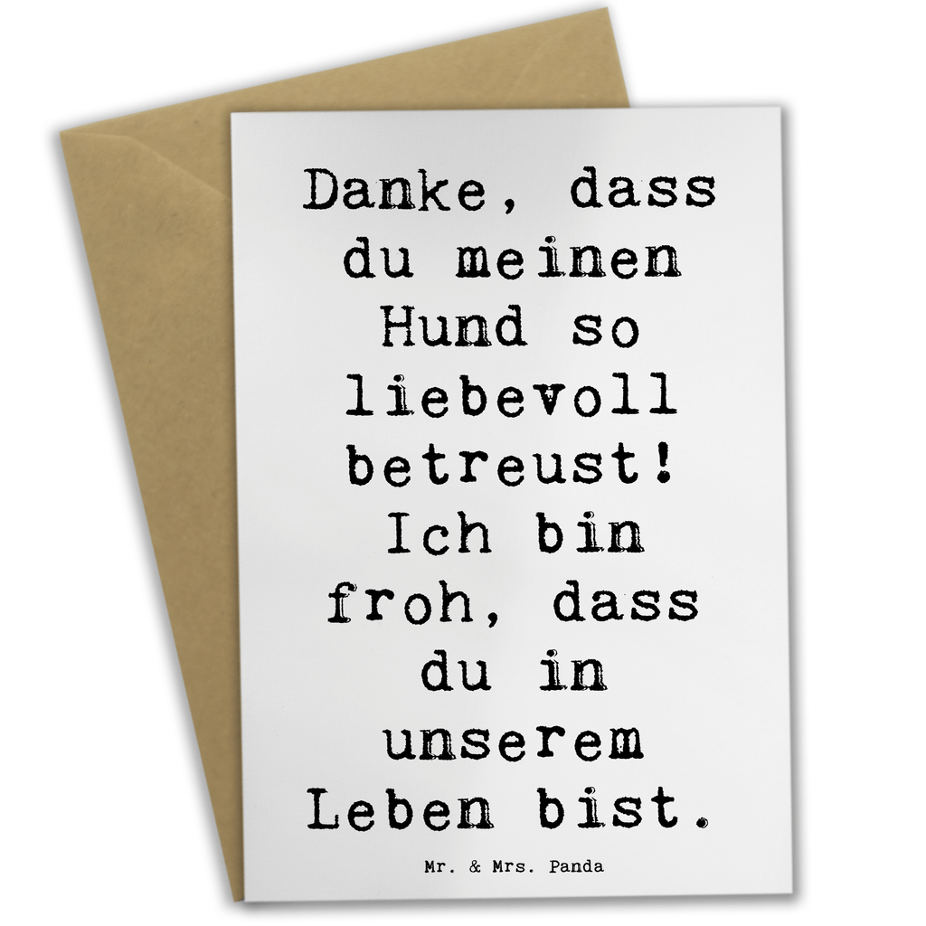 Grußkarte Danke, dass du meinen Hund so liebevoll betreust! Ich bin froh, dass du in unserem Leben bist. Grußkarte, Klappkarte, Einladungskarte, Glückwunschkarte, Hochzeitskarte, Geburtstagskarte, Karte, Ansichtskarten