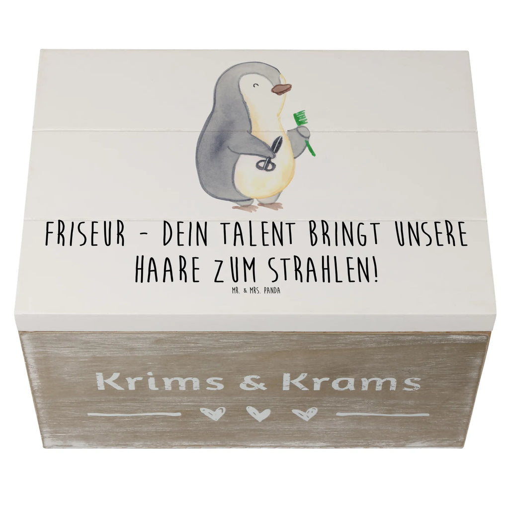 Holzkiste Friseur Talent Holzkiste, Kiste, Schatzkiste, Truhe, Schatulle, XXL, Erinnerungsbox, Erinnerungskiste, Dekokiste, Aufbewahrungsbox, Geschenkbox, Geschenkdose