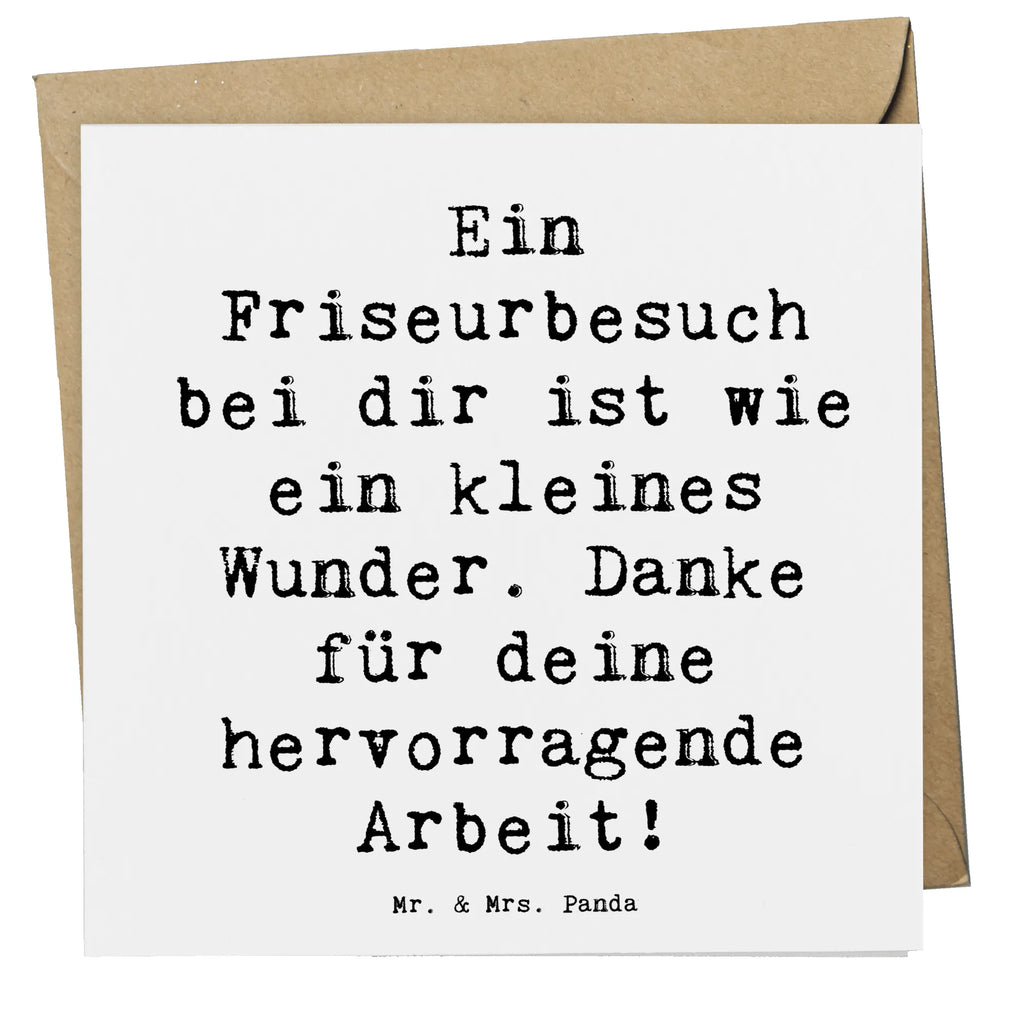 Deluxe Karte Ein Friseurbesuch bei dir ist wie ein kleines Wunder. Danke für deine hervorragende Arbeit! Karte, Grußkarte, Klappkarte, Einladungskarte, Glückwunschkarte, Hochzeitskarte, Geburtstagskarte, Hochwertige Grußkarte, Hochwertige Klappkarte