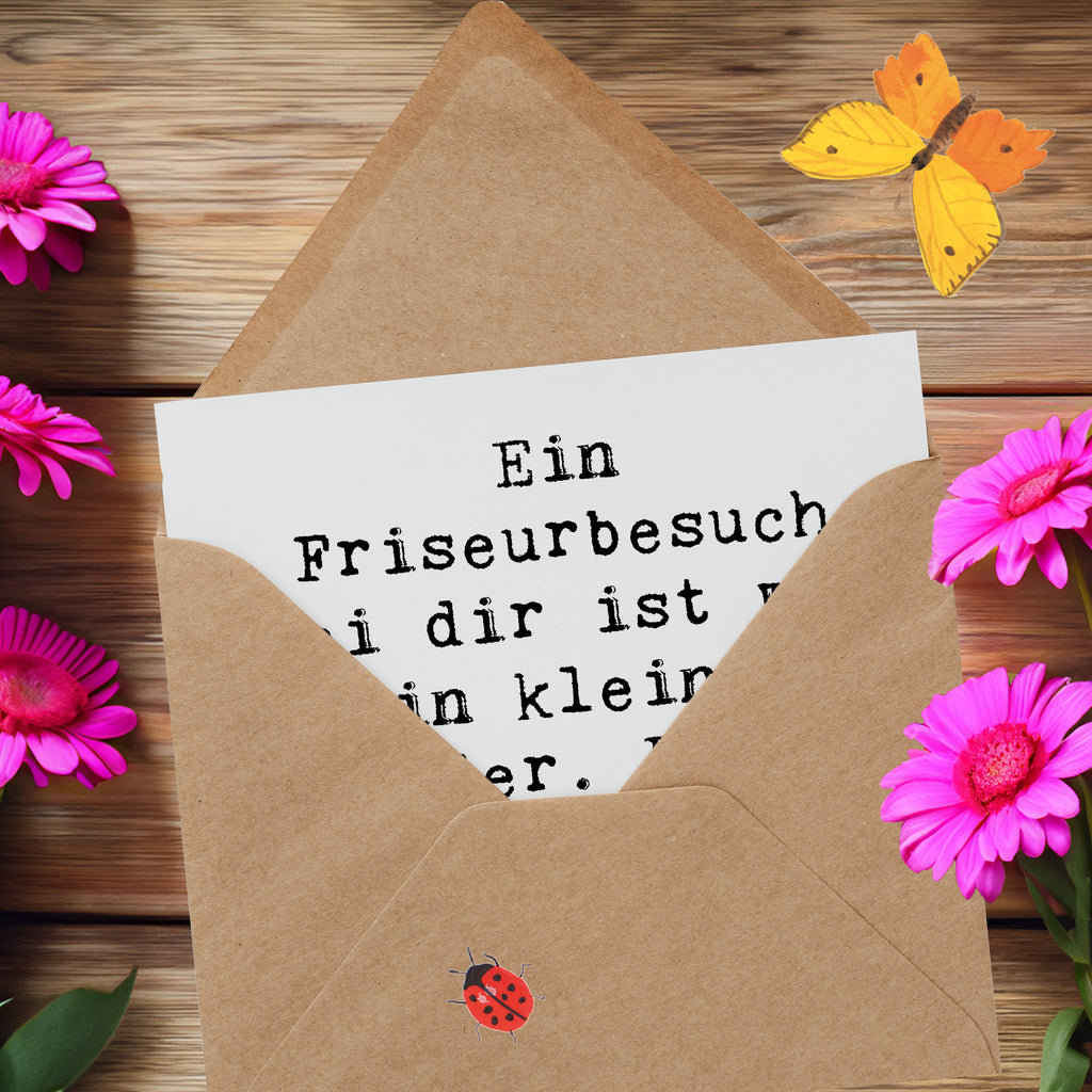 Deluxe Karte Ein Friseurbesuch bei dir ist wie ein kleines Wunder. Danke für deine hervorragende Arbeit! Karte, Grußkarte, Klappkarte, Einladungskarte, Glückwunschkarte, Hochzeitskarte, Geburtstagskarte, Hochwertige Grußkarte, Hochwertige Klappkarte