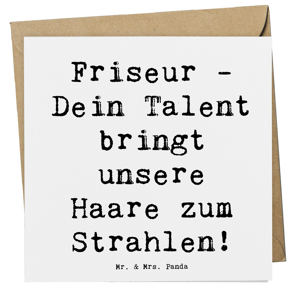 Deluxe Karte Friseur - Dein Talent bringt unsere Haare zum Strahlen! Karte, Grußkarte, Klappkarte, Einladungskarte, Glückwunschkarte, Hochzeitskarte, Geburtstagskarte, Hochwertige Grußkarte, Hochwertige Klappkarte