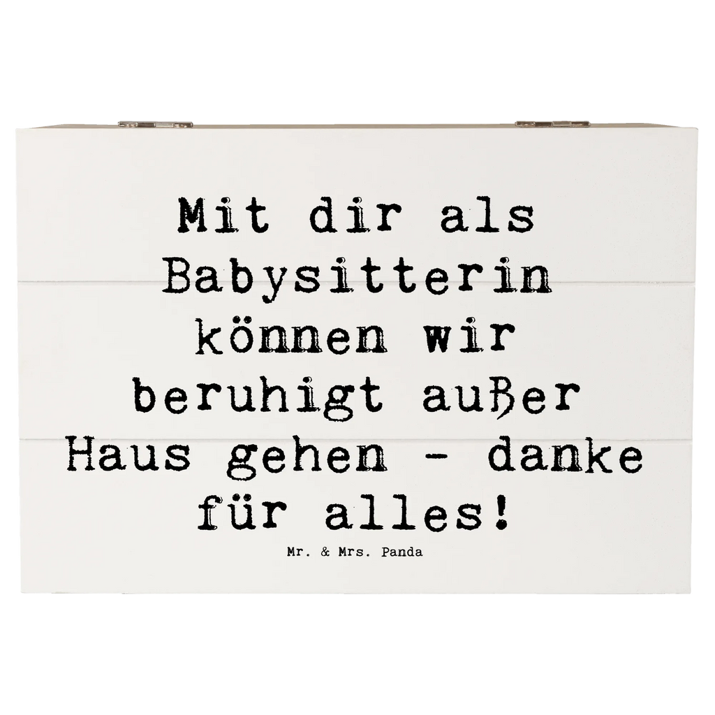 Holzkiste Mit dir als Babysitterin können wir beruhigt außer Haus gehen - danke für alles! Holzkiste, Kiste, Schatzkiste, Truhe, Schatulle, XXL, Erinnerungsbox, Erinnerungskiste, Dekokiste, Aufbewahrungsbox, Geschenkbox, Geschenkdose