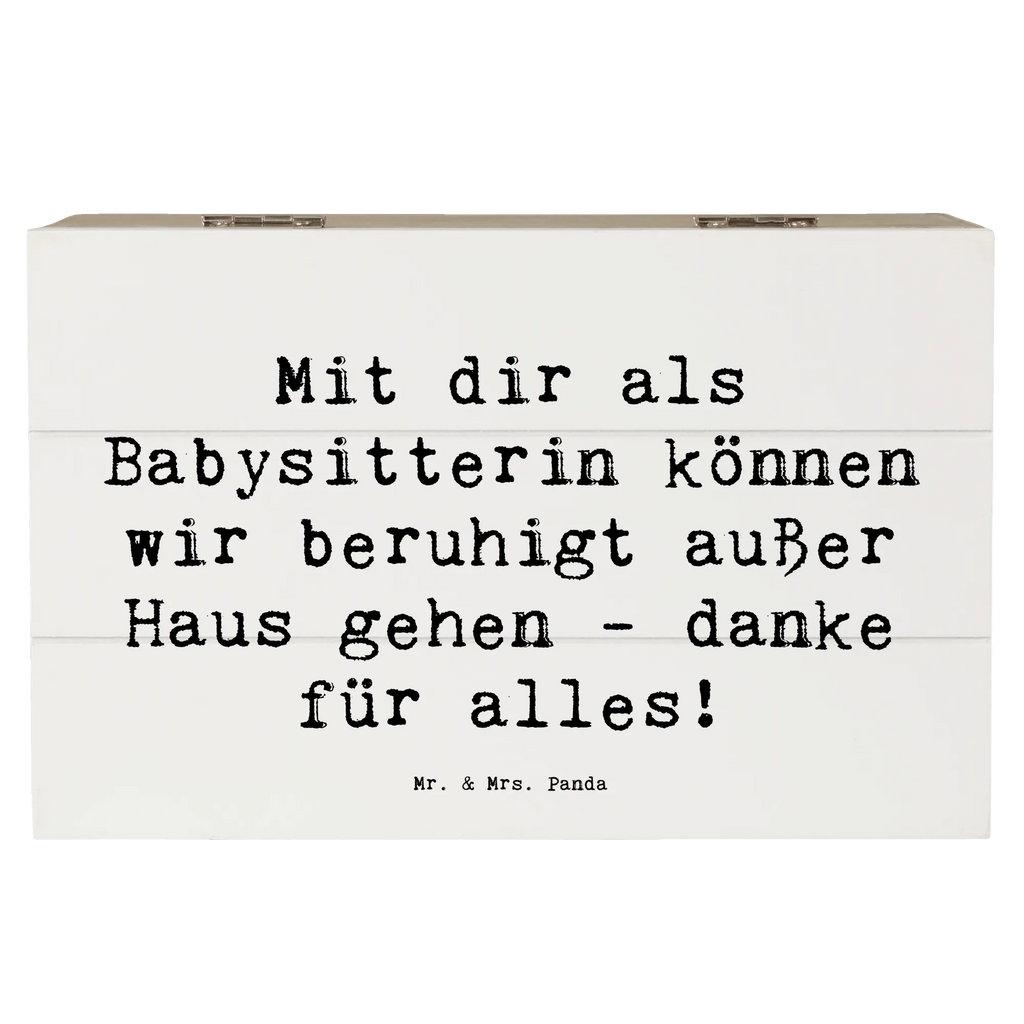 Holzkiste Mit dir als Babysitterin können wir beruhigt außer Haus gehen - danke für alles! Holzkiste, Kiste, Schatzkiste, Truhe, Schatulle, XXL, Erinnerungsbox, Erinnerungskiste, Dekokiste, Aufbewahrungsbox, Geschenkbox, Geschenkdose