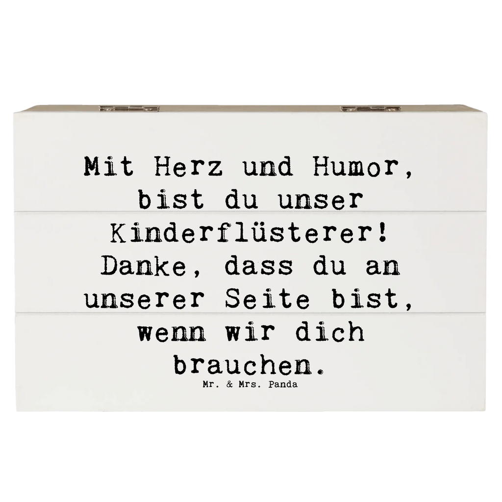 Holzkiste Mit Herz und Humor, bist du unser Kinderflüsterer! Danke, dass du an unserer Seite bist, wenn wir dich brauchen. Holzkiste, Kiste, Schatzkiste, Truhe, Schatulle, XXL, Erinnerungsbox, Erinnerungskiste, Dekokiste, Aufbewahrungsbox, Geschenkbox, Geschenkdose