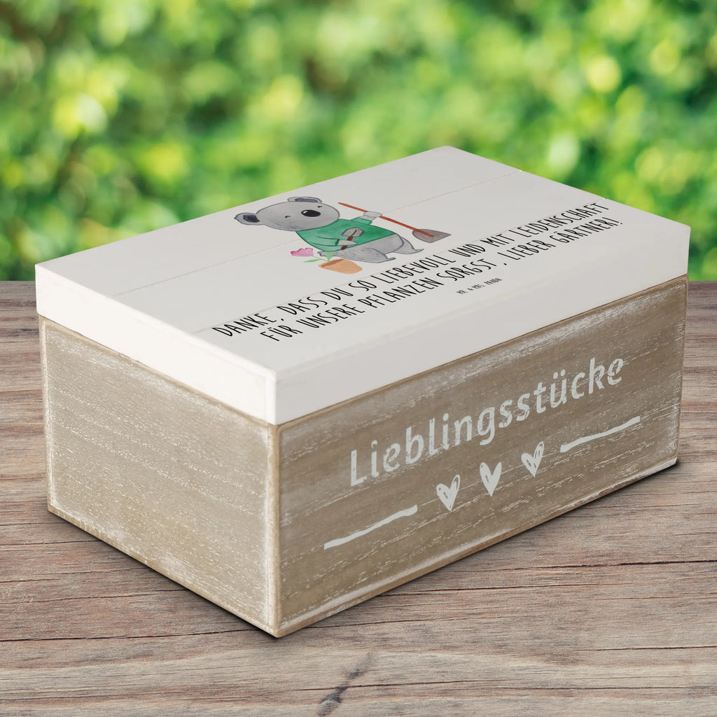 Holzkiste Lieber Gärtner Holzkiste, Kiste, Schatzkiste, Truhe, Schatulle, XXL, Erinnerungsbox, Erinnerungskiste, Dekokiste, Aufbewahrungsbox, Geschenkbox, Geschenkdose