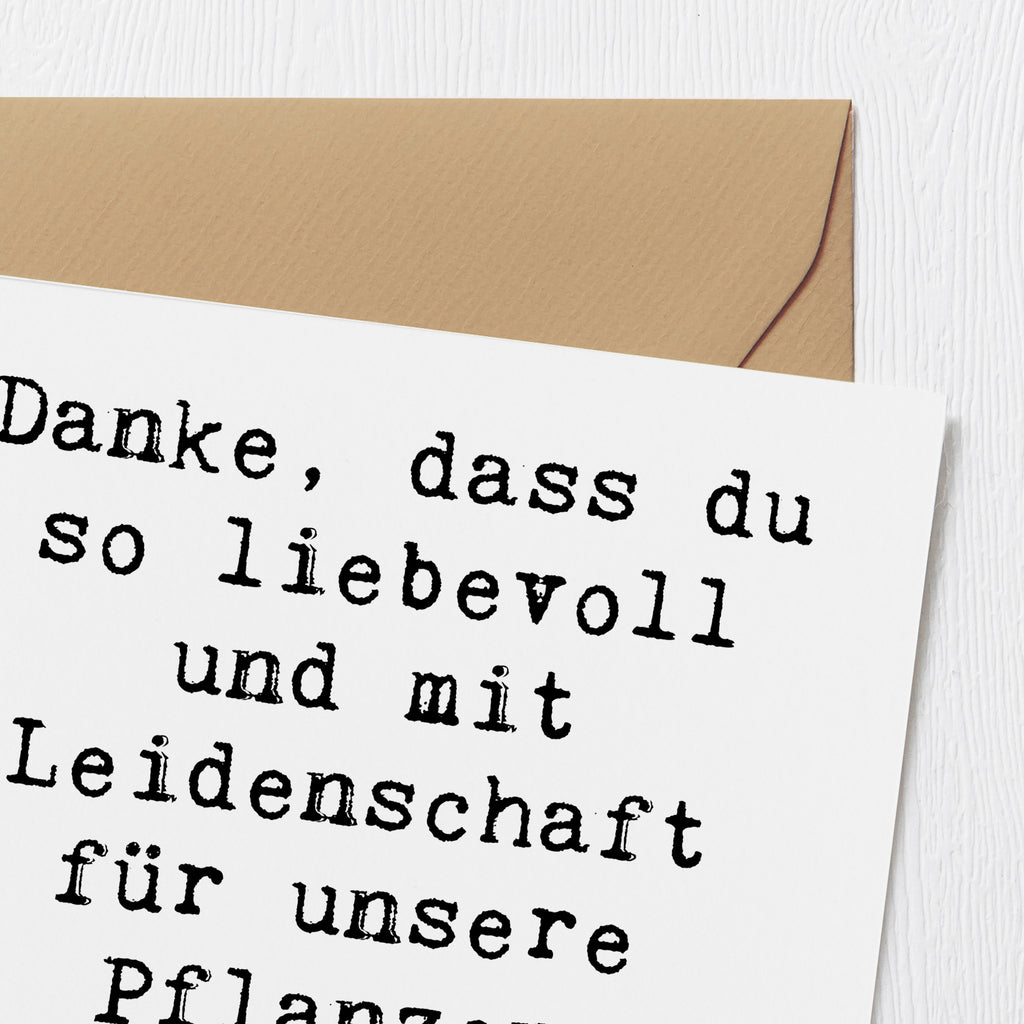 Deluxe Karte Danke, dass du so liebevoll und mit Leidenschaft für unsere Pflanzen sorgst, lieber Gärtner! Karte, Grußkarte, Klappkarte, Einladungskarte, Glückwunschkarte, Hochzeitskarte, Geburtstagskarte, Hochwertige Grußkarte, Hochwertige Klappkarte