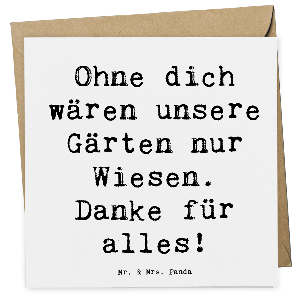 Deluxe Karte Ohne dich wären unsere Gärten nur Wiesen. Danke für alles! Karte, Grußkarte, Klappkarte, Einladungskarte, Glückwunschkarte, Hochzeitskarte, Geburtstagskarte, Hochwertige Grußkarte, Hochwertige Klappkarte