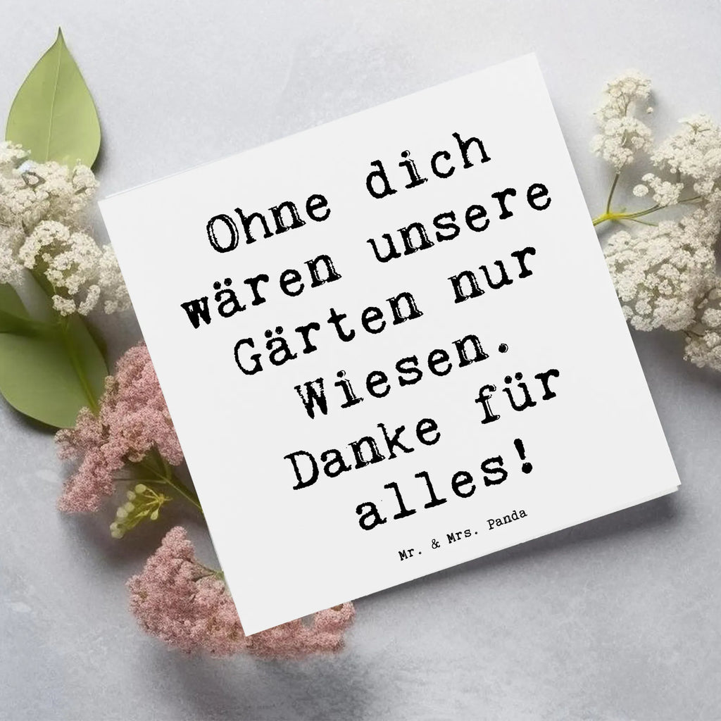 Deluxe Karte Ohne dich wären unsere Gärten nur Wiesen. Danke für alles! Karte, Grußkarte, Klappkarte, Einladungskarte, Glückwunschkarte, Hochzeitskarte, Geburtstagskarte, Hochwertige Grußkarte, Hochwertige Klappkarte