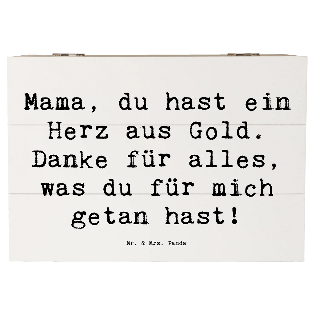 Holzkiste Mama, du hast ein Herz aus Gold. Danke für alles, was du für mich getan hast! Holzkiste, Kiste, Schatzkiste, Truhe, Schatulle, XXL, Erinnerungsbox, Erinnerungskiste, Dekokiste, Aufbewahrungsbox, Geschenkbox, Geschenkdose