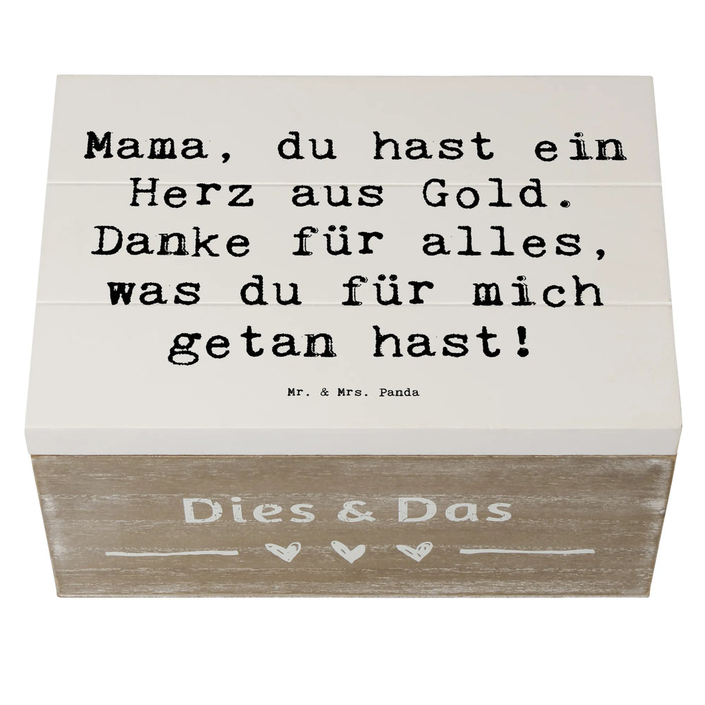 Holzkiste Mama, du hast ein Herz aus Gold. Danke für alles, was du für mich getan hast! Holzkiste, Kiste, Schatzkiste, Truhe, Schatulle, XXL, Erinnerungsbox, Erinnerungskiste, Dekokiste, Aufbewahrungsbox, Geschenkbox, Geschenkdose