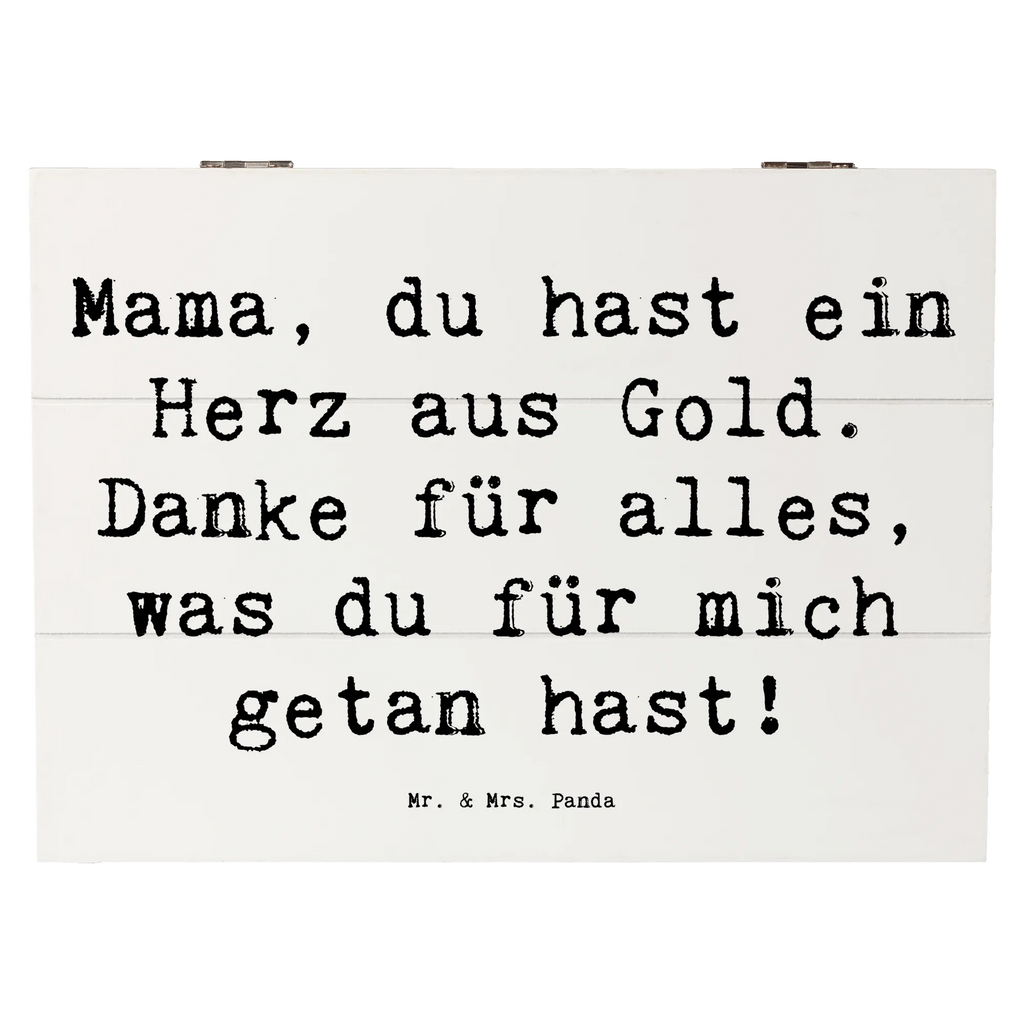 Holzkiste Mama, du hast ein Herz aus Gold. Danke für alles, was du für mich getan hast! Holzkiste, Kiste, Schatzkiste, Truhe, Schatulle, XXL, Erinnerungsbox, Erinnerungskiste, Dekokiste, Aufbewahrungsbox, Geschenkbox, Geschenkdose