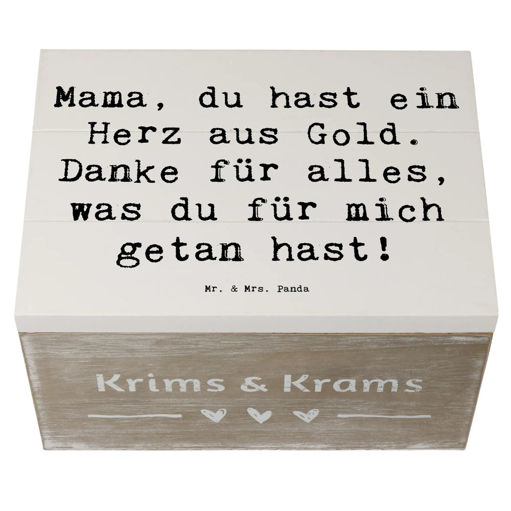 Holzkiste Mama, du hast ein Herz aus Gold. Danke für alles, was du für mich getan hast! Holzkiste, Kiste, Schatzkiste, Truhe, Schatulle, XXL, Erinnerungsbox, Erinnerungskiste, Dekokiste, Aufbewahrungsbox, Geschenkbox, Geschenkdose