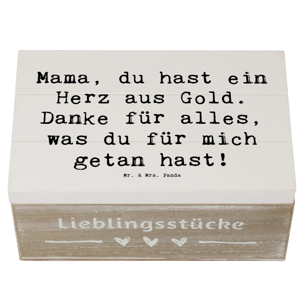 Holzkiste Mama, du hast ein Herz aus Gold. Danke für alles, was du für mich getan hast! Holzkiste, Kiste, Schatzkiste, Truhe, Schatulle, XXL, Erinnerungsbox, Erinnerungskiste, Dekokiste, Aufbewahrungsbox, Geschenkbox, Geschenkdose