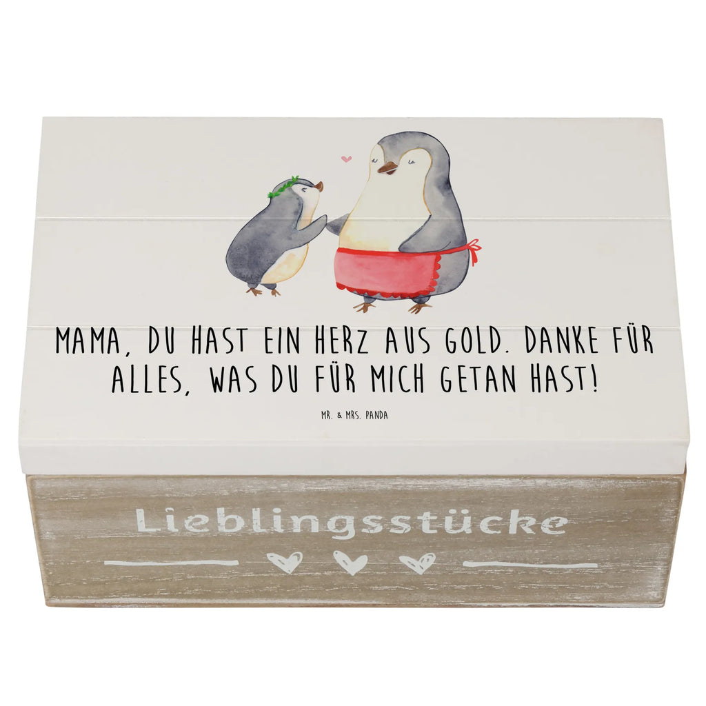 Holzkiste Mama Herz Gold Holzkiste, Kiste, Schatzkiste, Truhe, Schatulle, XXL, Erinnerungsbox, Erinnerungskiste, Dekokiste, Aufbewahrungsbox, Geschenkbox, Geschenkdose