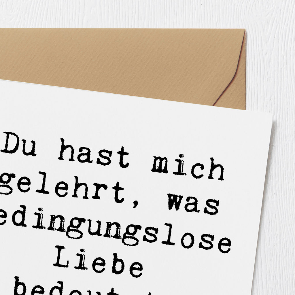 Deluxe Karte Du hast mich gelehrt, was bedingungslose Liebe bedeutet. Danke, Mama! Karte, Grußkarte, Klappkarte, Einladungskarte, Glückwunschkarte, Hochzeitskarte, Geburtstagskarte, Hochwertige Grußkarte, Hochwertige Klappkarte