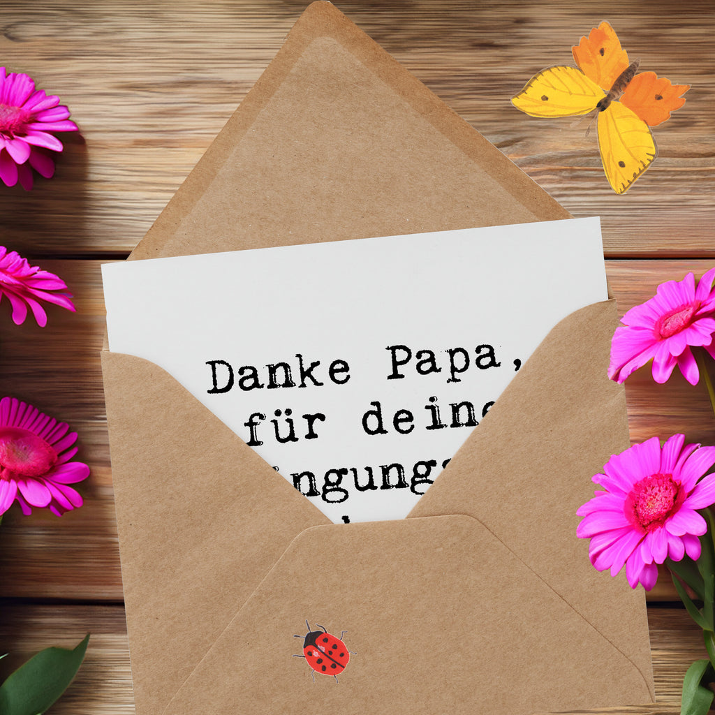 Deluxe Karte Danke Papa, für deine bedingungslose Liebe und Unterstützung! Karte, Grußkarte, Klappkarte, Einladungskarte, Glückwunschkarte, Hochzeitskarte, Geburtstagskarte, Hochwertige Grußkarte, Hochwertige Klappkarte