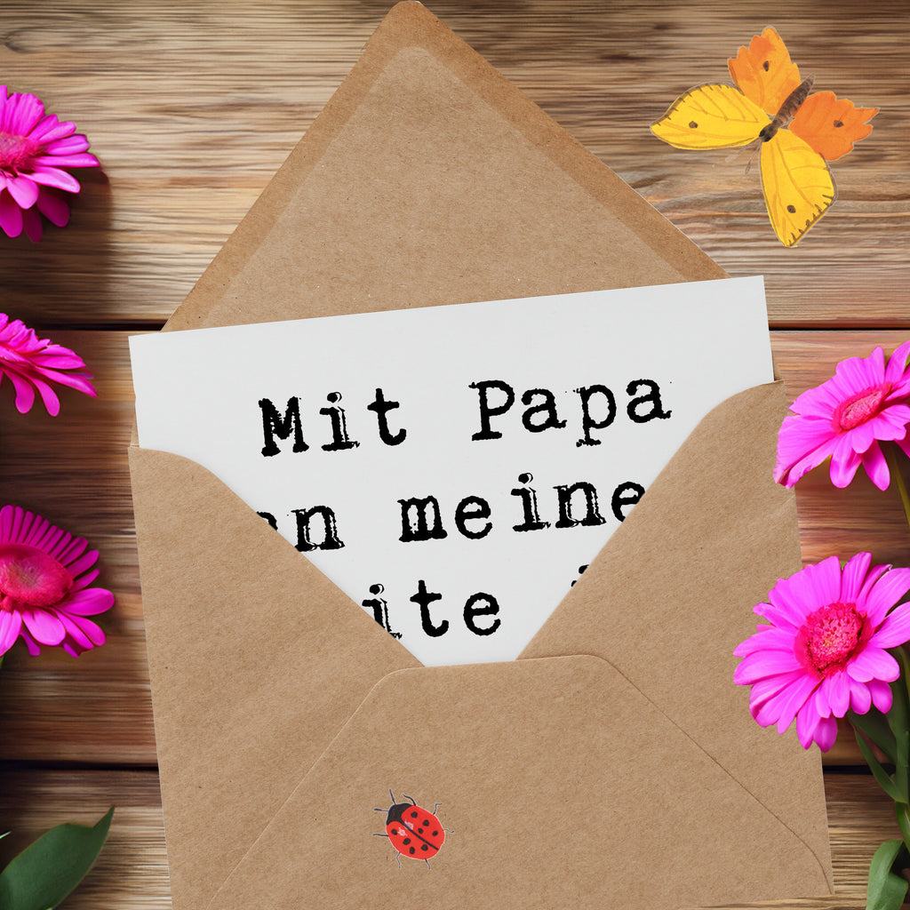 Deluxe Karte Mit Papa an meiner Seite ist alles möglich! Karte, Grußkarte, Klappkarte, Einladungskarte, Glückwunschkarte, Hochzeitskarte, Geburtstagskarte, Hochwertige Grußkarte, Hochwertige Klappkarte